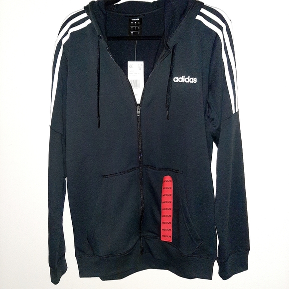 SOLD ^ Adidas French Terry Hoodie Climalite M - Picture 3 of 7